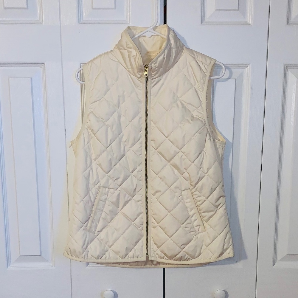 Old Navy Cream Quilted Vest